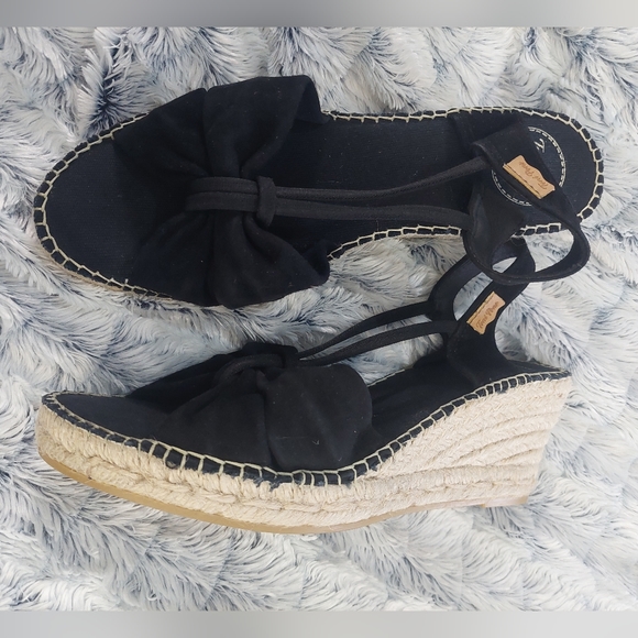 Toni Pons Sandy Espadrille Wedge size 9 (40eu) black suede - Picture 3 of 12